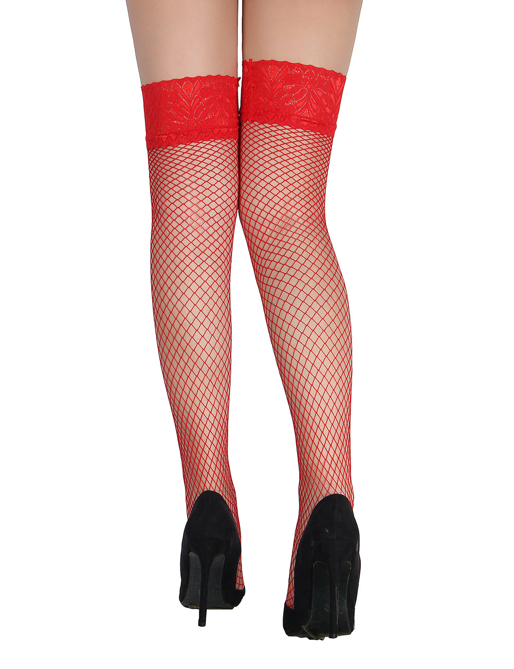 Lady in Red Fishnet Stockings