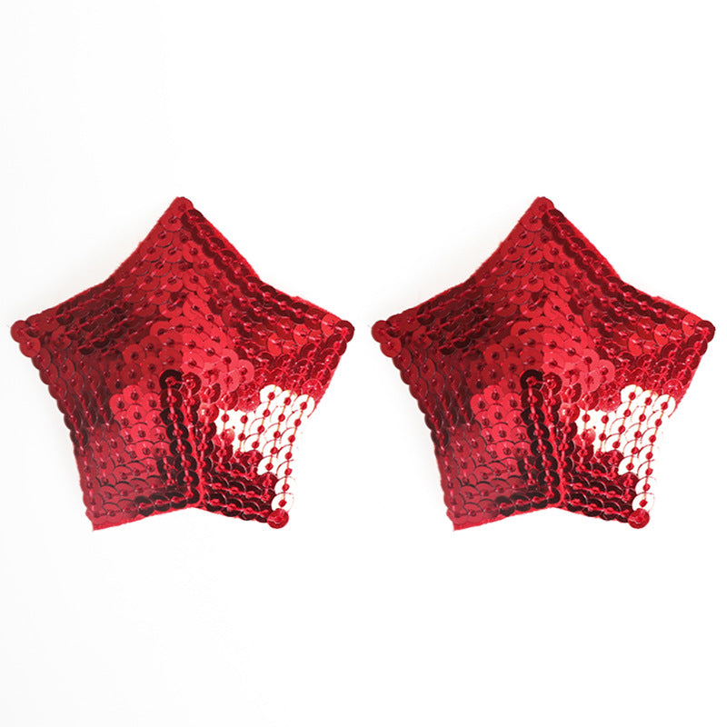 Red Star Sequin Nipple Cover