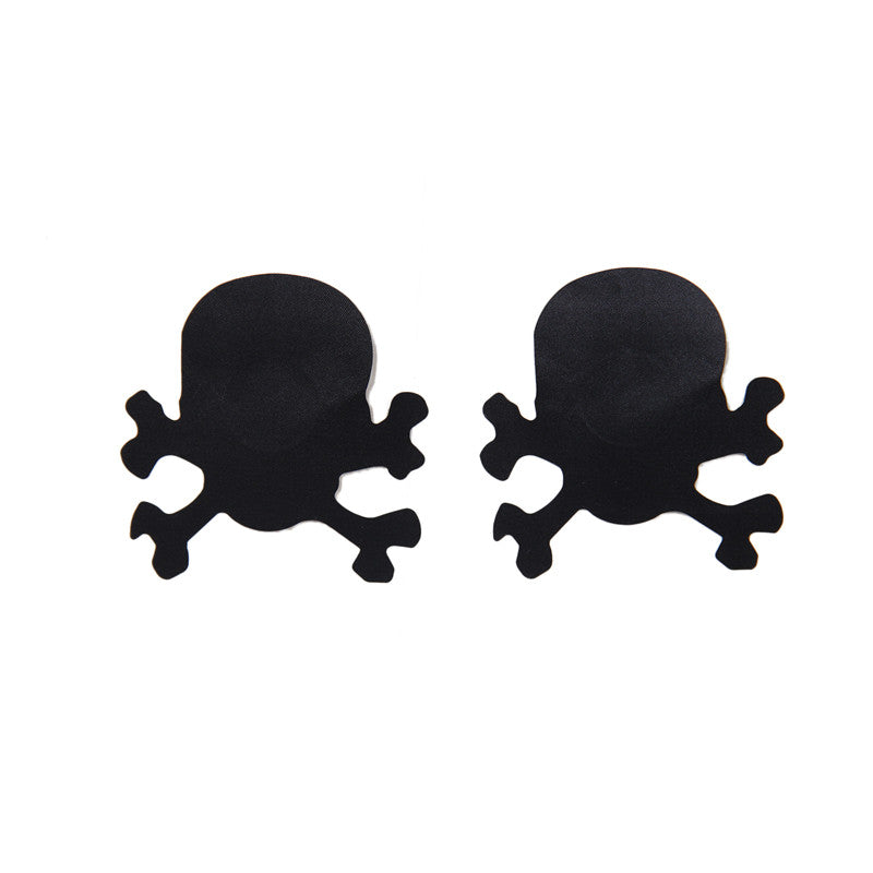 Black Skull Shaped Nipple Cover