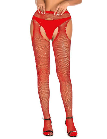 Red Fishnet Pantyhose